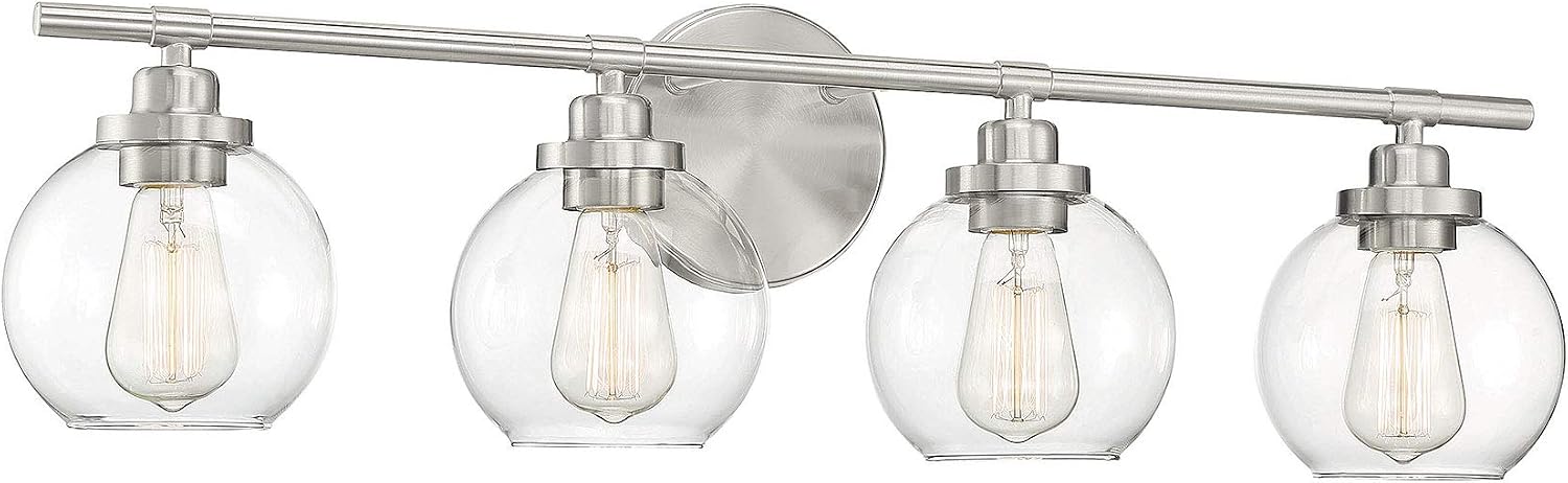 Savoy House 8-4090-4-322 Capra Vanity, 4-Light 240 Total Watts, Warm Brass