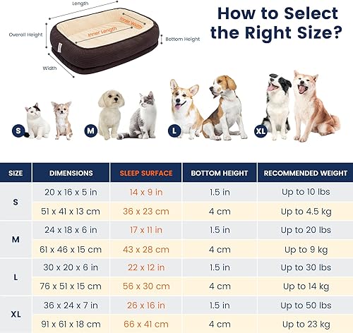Miniatura 6 de Cama ortopédica para perros pequeña, lavable, cama de espuma para gatos mayores, cama ovalada para perreras, sofá cama para mascotas con refuerzo de