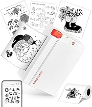 ORGBRO X3 Bluetooth Thermal Printer, Mini Wireless Portable Printer for Home/Office/Travel, Notes, Photos, Labels, Planner, 300DPI Printer Stickers for Smartphone – iOS/Android (White)