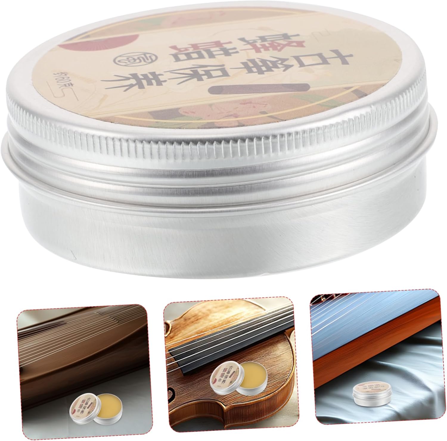 Vaguelly Beeswax Paste for Wood Instruments Polish and Conditioner for Zither Guitar Erhu and Piano Gentle Maintenance for Musical Instruments and Furniture Shine