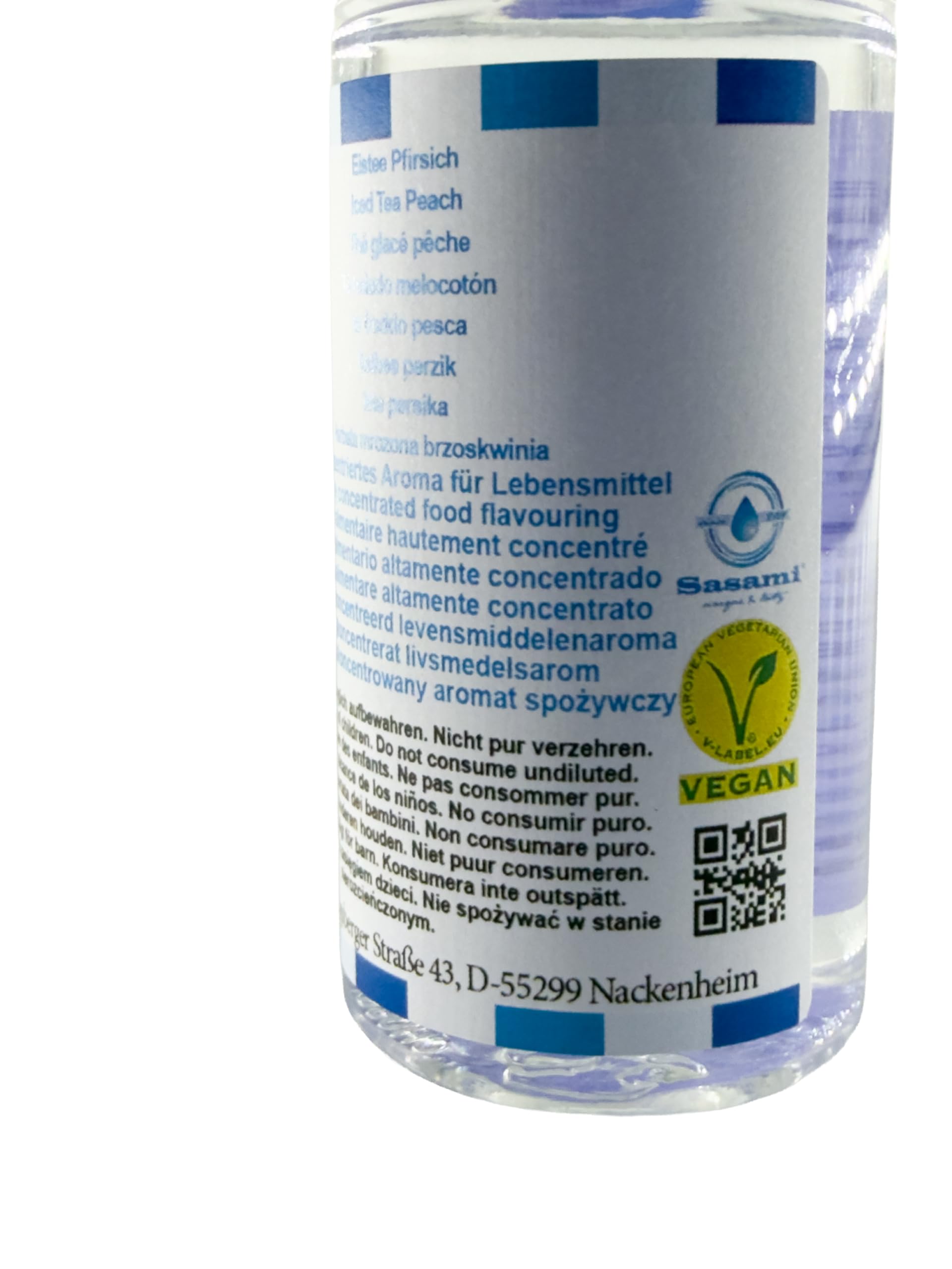 Té helado melocotón aroma concentrado - Vegano - Sasami - 100ml