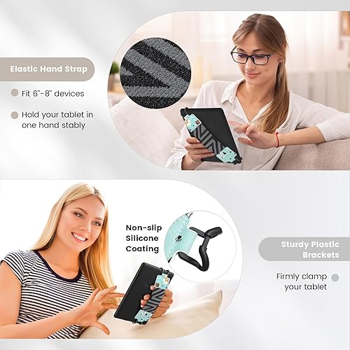 Miniatura 29 de MoKo Correa de mano de seguridad para Kindle eReaders Fire de 6 a 8 pulgadas, Kindle/Kobo/Voyaga/Lenovo/Sony Kindle E-Book, correa de mano versátil