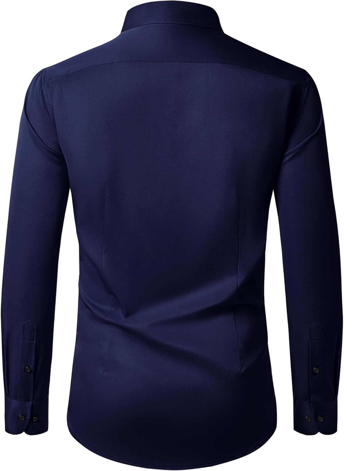 Men's Dress Shirts Long Sleeve Stretch Wrinkle Free Wedding Formal Business Button Down Shirt - Image 2