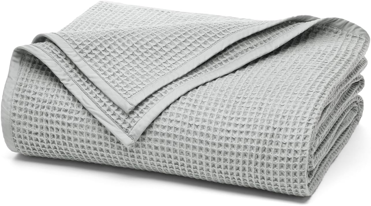 BOLL & BRANCH Waffle Bed Blanket Luxurious 100 Organic