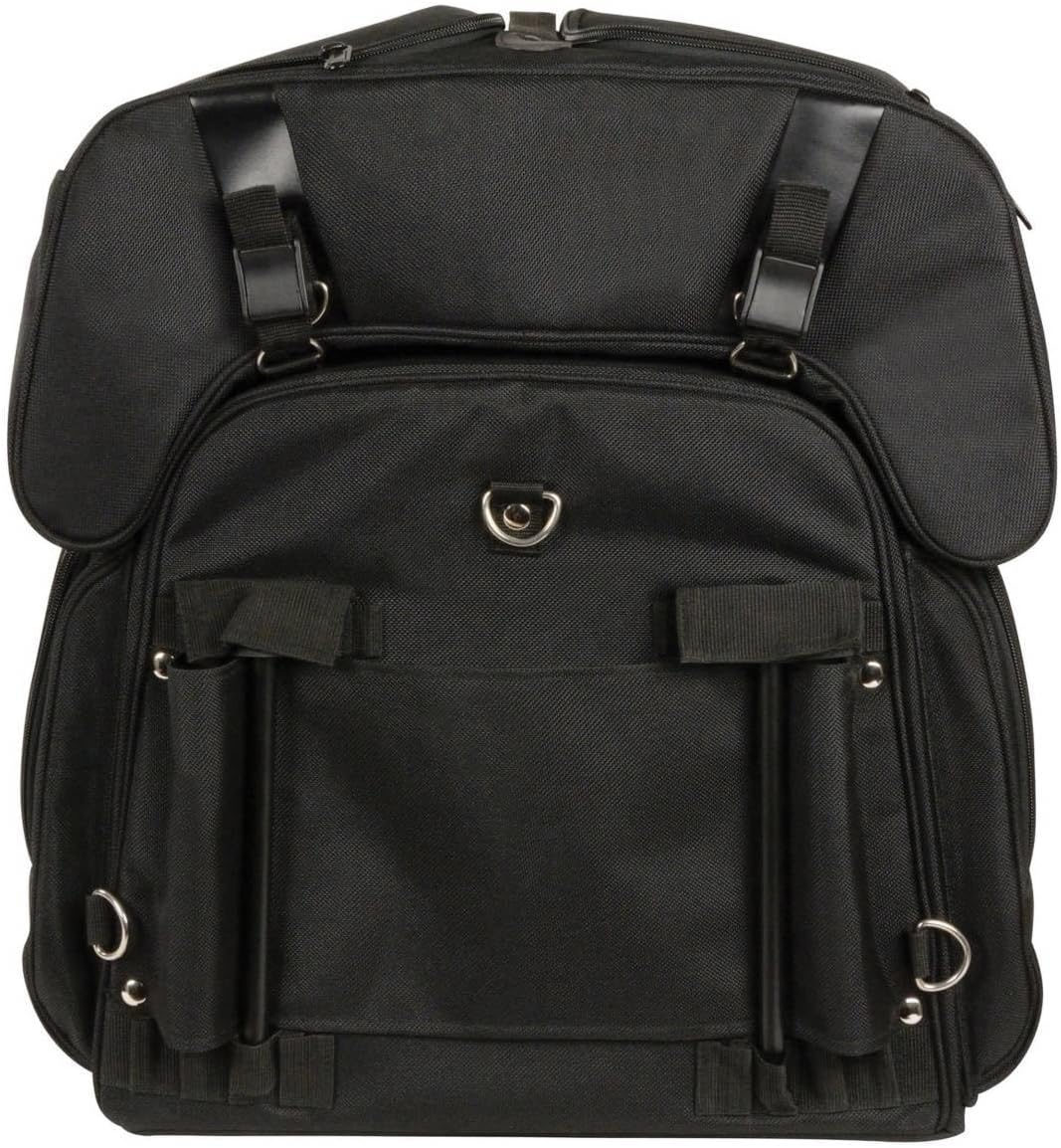 Milwaukee Leather MP8125 Large Black Textile Combo 2-Piece Motorcycle Sissy Bar Bag - One Size