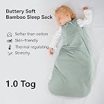 BubblePanda Sac de nuit en bambou 6-12 mois 1.0 Tog Soft Toddler sac de couchage pour les bébés 2-Way Couverture à fermeture éclair pour bébé