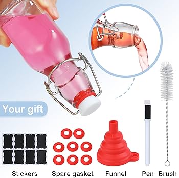 Amazon.co.jp: Mrhuazhai スイングトップガラスボトル 15個 4オンス