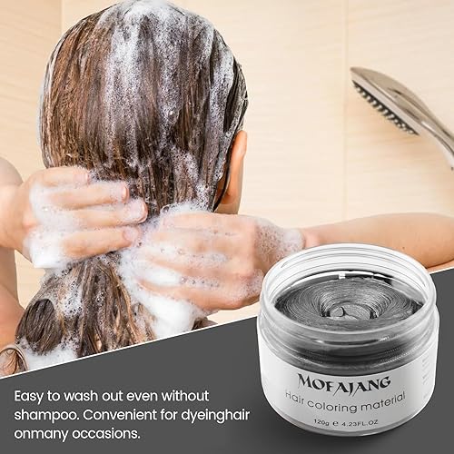 Miniatura 6 de SOVONCARE - Cera de tinte instantáneo para el cabello, color azul temporal, cera natural para peinado, crema de barro para hombres y mujeres,