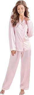 Women's Classic Satin Pajama Set Sleepwear Loungewear