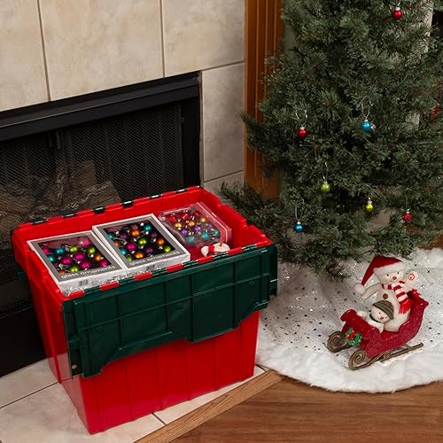 Vista 23 de Akro-Mils KeepBox Contenedor de almacenamiento de 12 galones, caja de almacenamiento de plástico apilable y anidable con tapa adjunta, bolsa