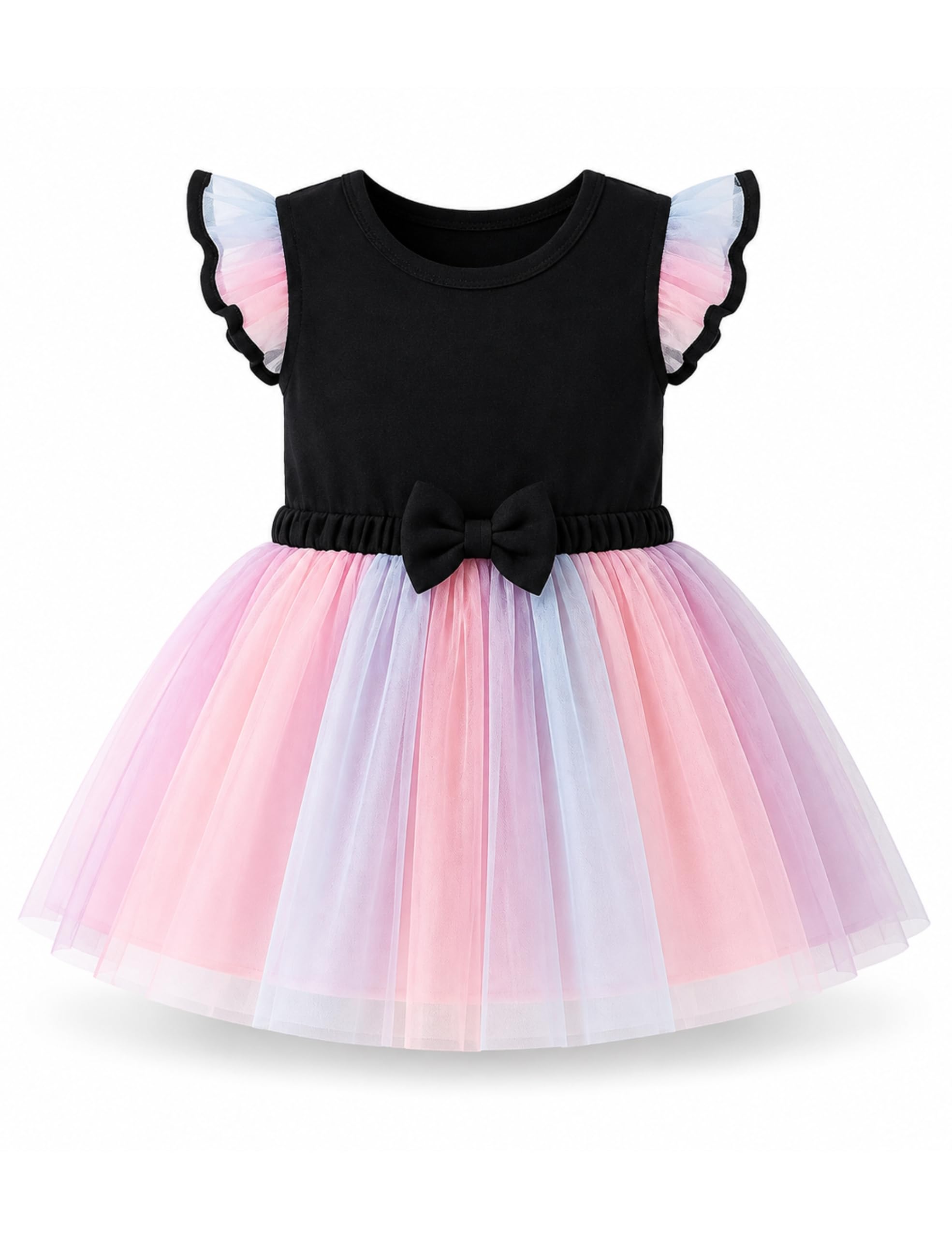 balakam Kids' Tutu Frock with White Tulle Skirt, A-Line Knee-Length Dress, Soft Polyester Blend for Casual Wear-image-33