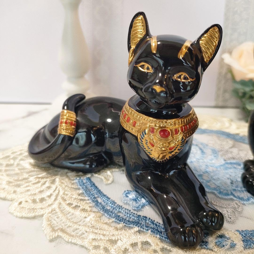 Amazon.co.jp: 24K エジプト 黒猫 レノックス ジュエリー 陶器