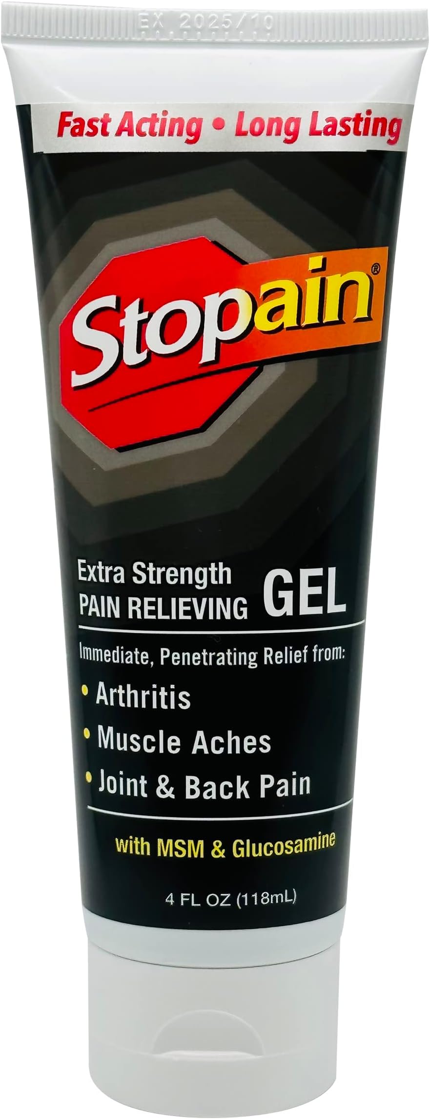 Stopain Migraine Pain Relief Gel Pump, 1.62oz (2 Pack), USA Made, Max Strength Fast