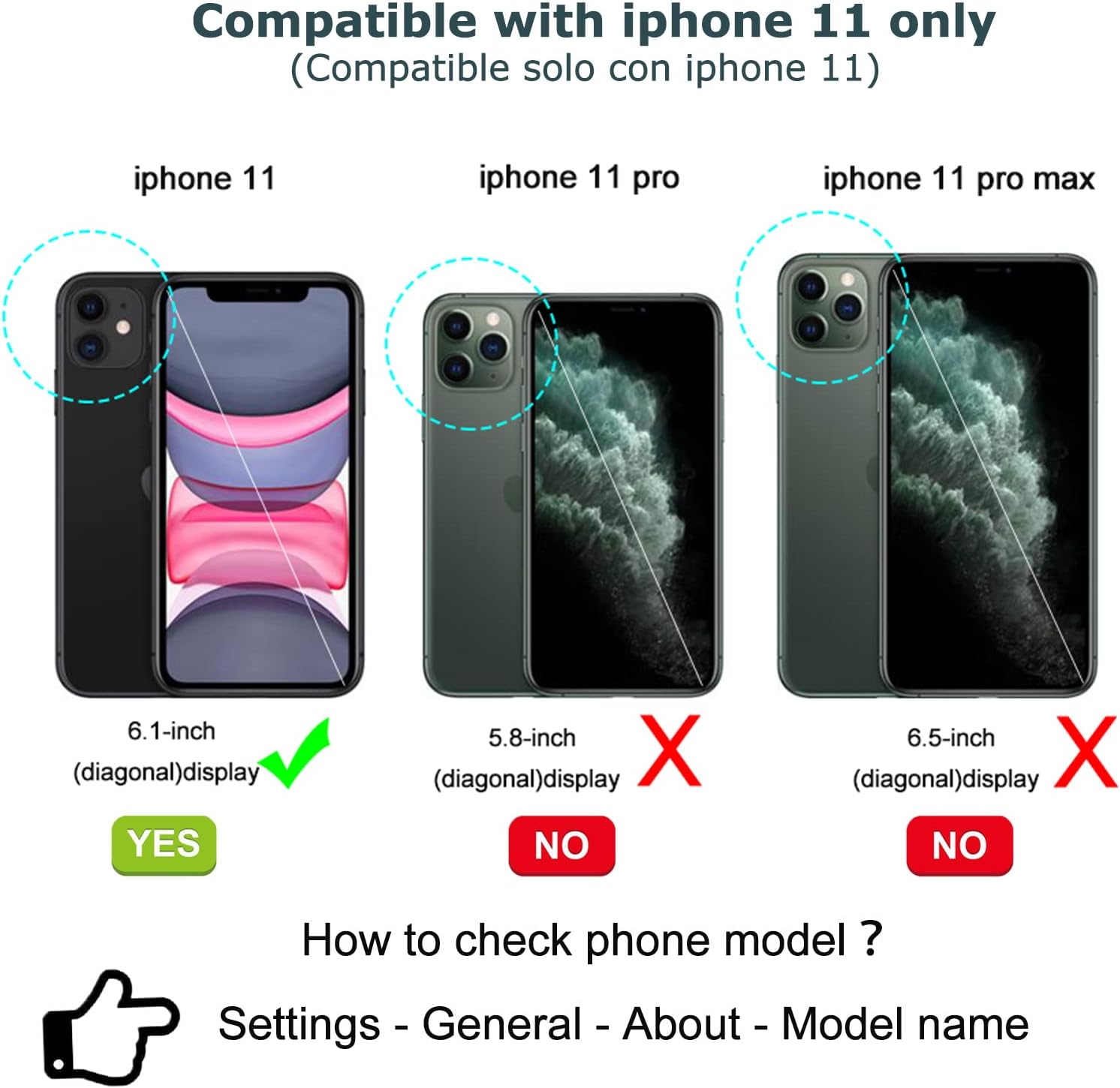 TwoHead for iPhone 11 Wallet Case with Card Holder & Detachable Magnetic Phone Case, PU Leather Case Wallet for Women/Men with Wrist Strap (Blue) - Image 2