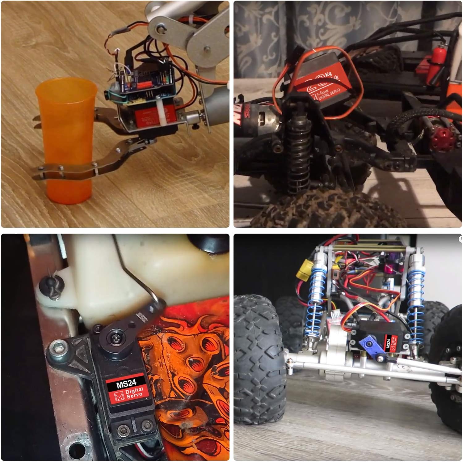 Miuzei 20KG Servo Motor High Torque Digital Servo Metal Waterproof Servo for R/C Car Robot, DS3218 Control Angle 270° : Toys & Games