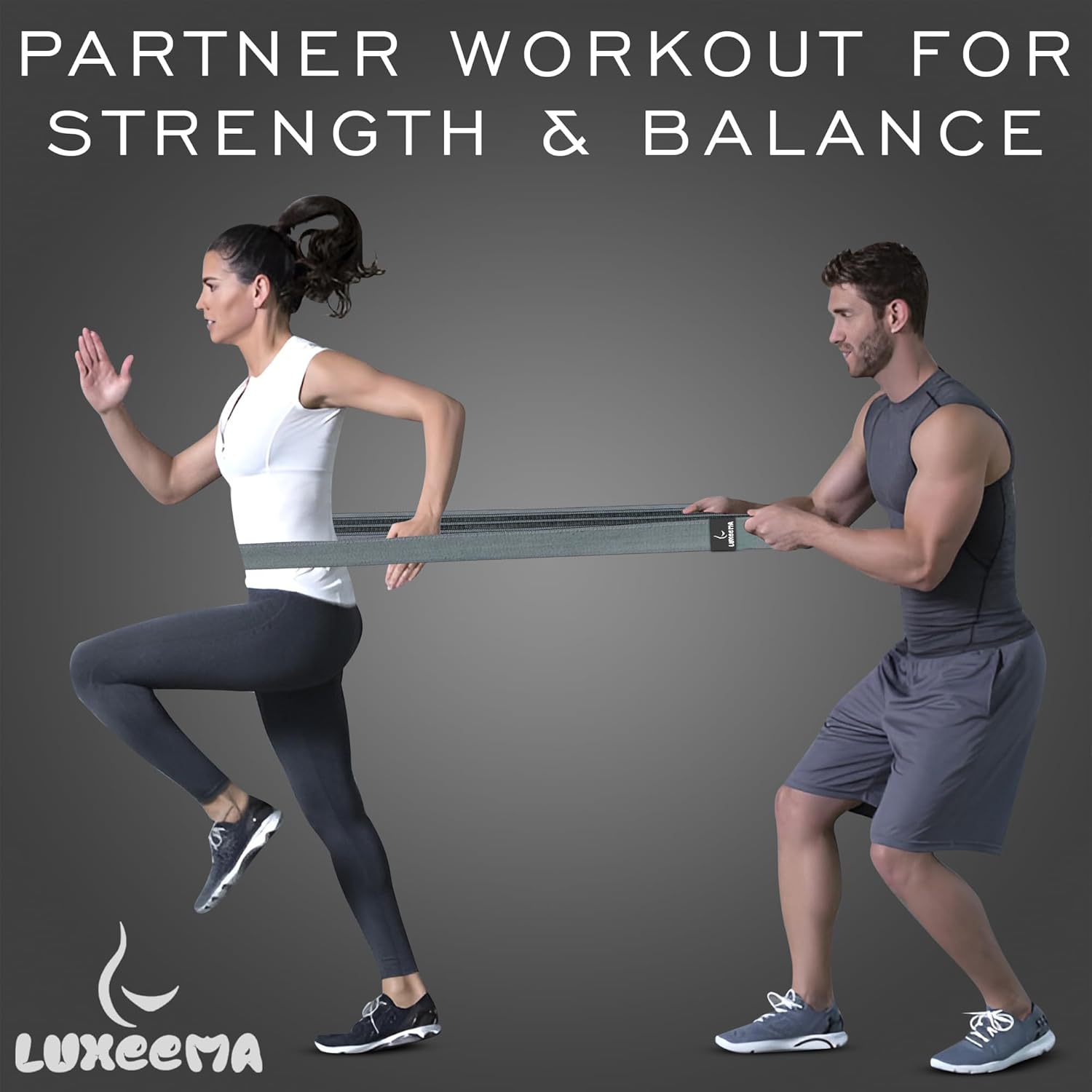 Performance Premium 76 inch Extended-Length Resistance Bands for Working Out | 3" Wide Non-Slip Extra Long Tall Thick Cloth Band, No Pinching & Snapping, Exercise Workout Fitness Stretch Band