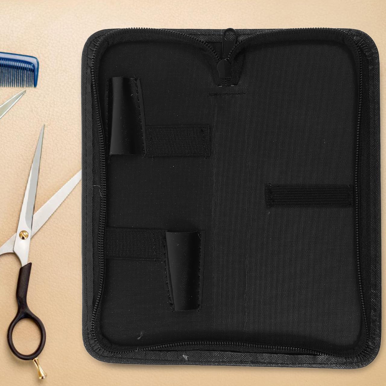 Hair Storage Bag Carrier Bag Zipper Case for Salon Barber and Home Use Portable Hairdressing Scissor Pouch 8.66 X 3.34 X 1.18 in