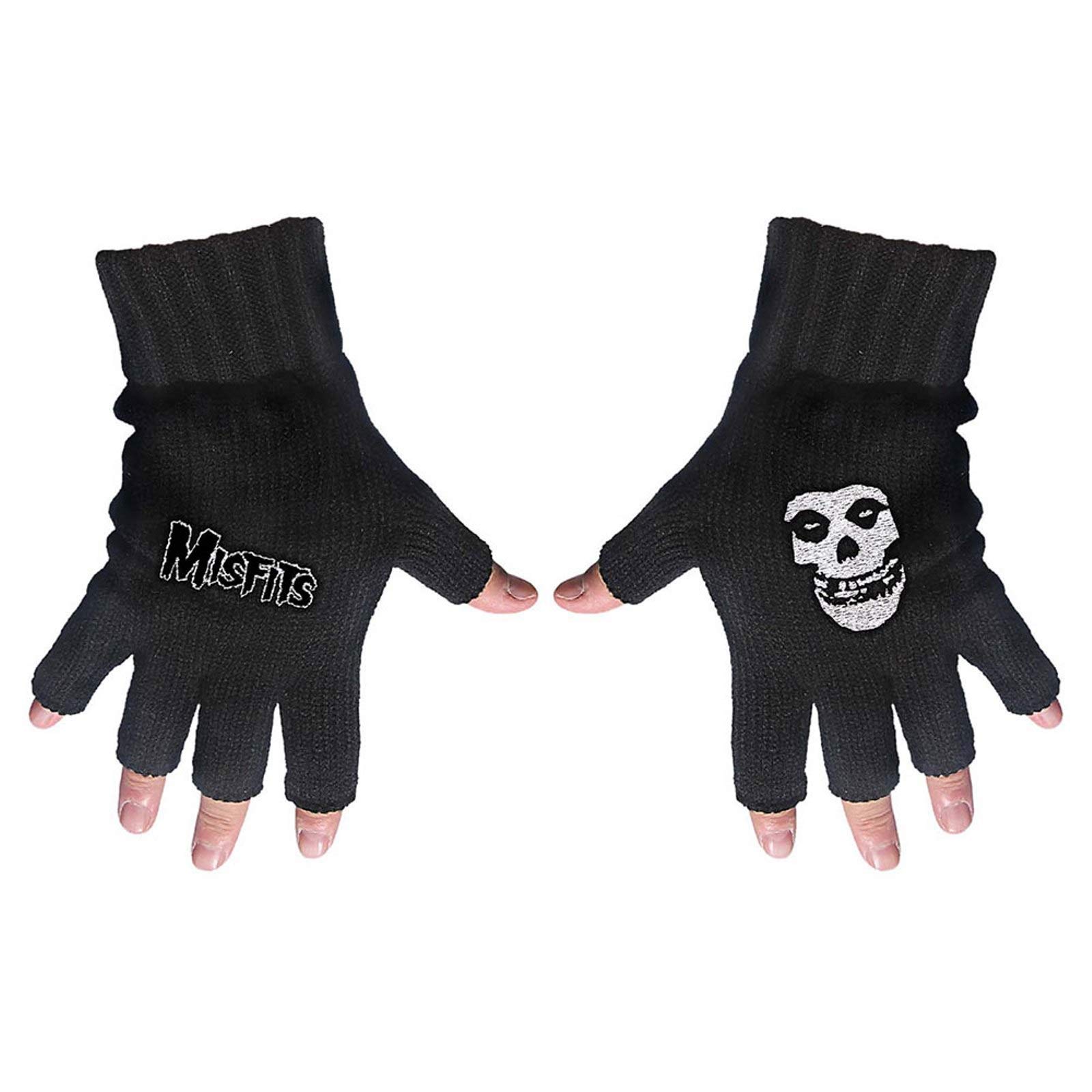 Band Monkey Misfits Unisex Fingerless Gloves Logo & Fiend