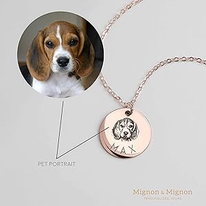 Faithful Dog Pendant LONAGO Personalized Photo Charm 925 Sterling