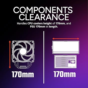Cooler Master Elite 502 ATX High Airflow Minimalist PC Case, 410mm GPU Max, Compatible RTX 5090|RX 7090 XT, 360mm AIO Max, Type C, Tempered Glass, Triple 120mm aRGB Fan, Intakes Grill