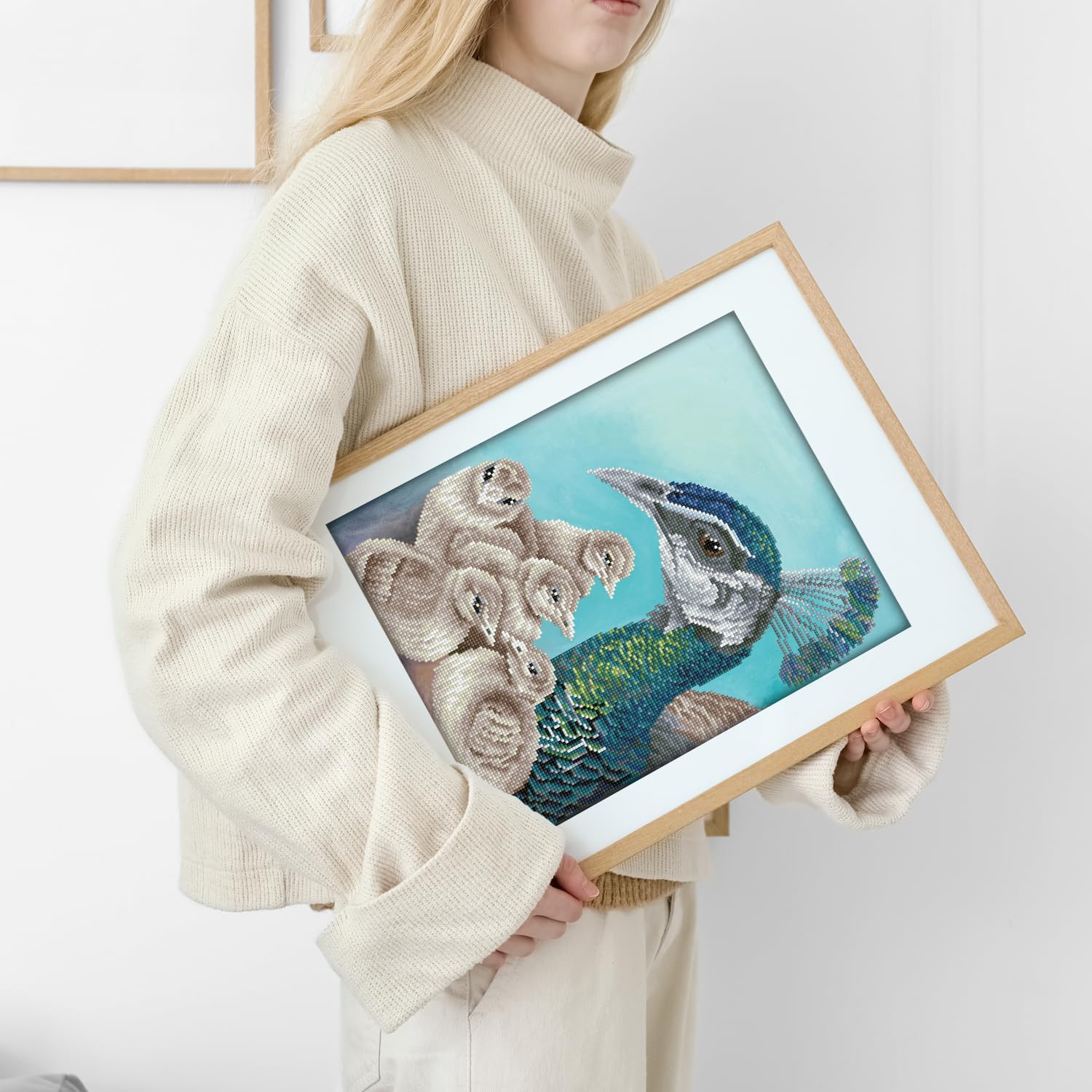 DIAMOND DOTZ Mother on Guard Diamond Painting Kits for Adults - Diamond Art Kits a Relaxing Creative Craft Kit with Dotz Gems 13.8x17.7