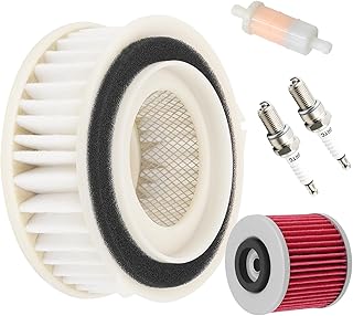 4TR-14451-00 Air Filter &Oil Filter &Spark Plug& Fuel Filter Kit for Yamaha V-Star 650 XVS650 Custom 1998-2011, XVS650A Classic 1998-2010, XVS650AT Silverado 2003-2010,XVS650 DragStar 650