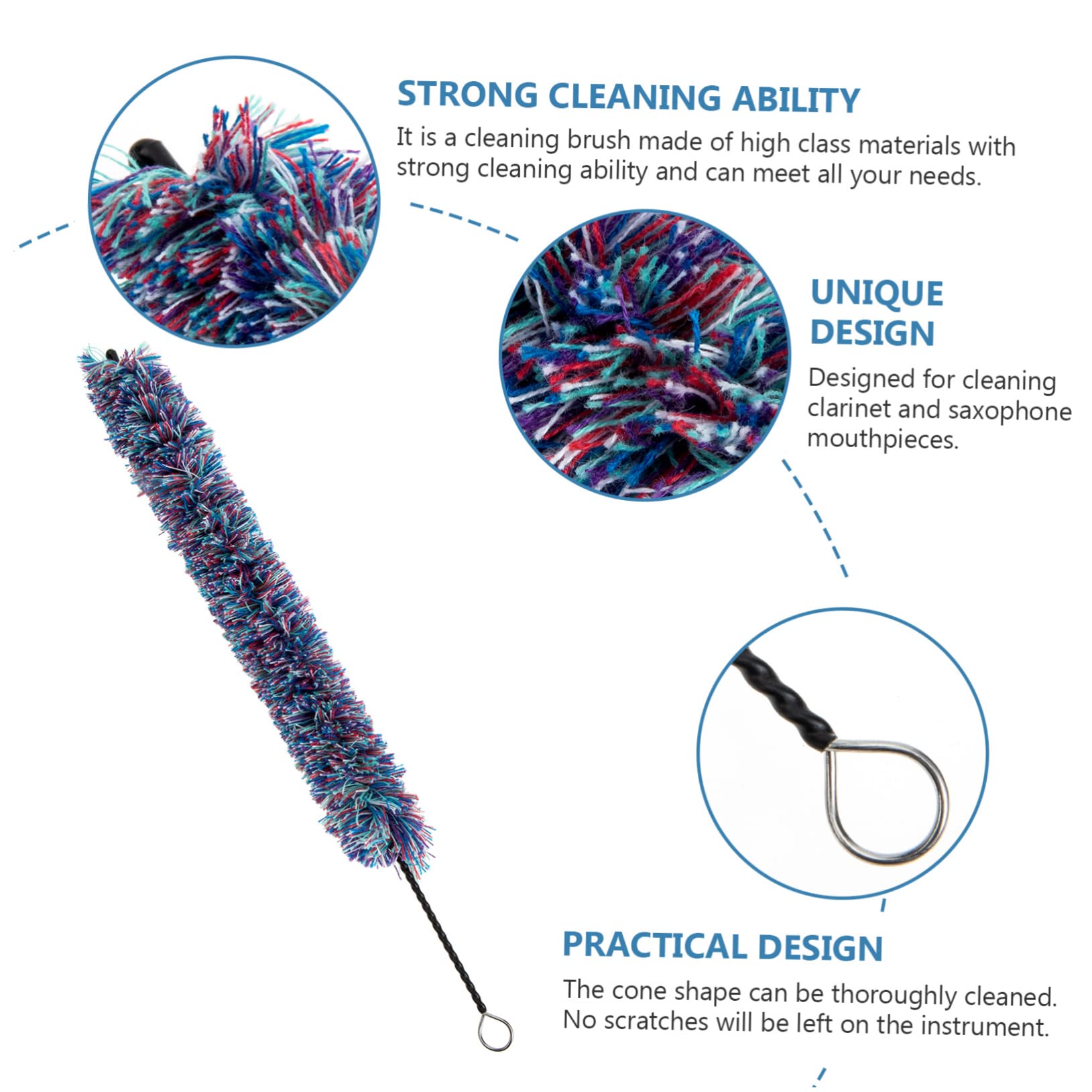 Yardwe Sax Cleaner Professional Cleaning Brush for Saxophones Compact Durable Material Easy to Use for Maintaining Your Instrument Performance