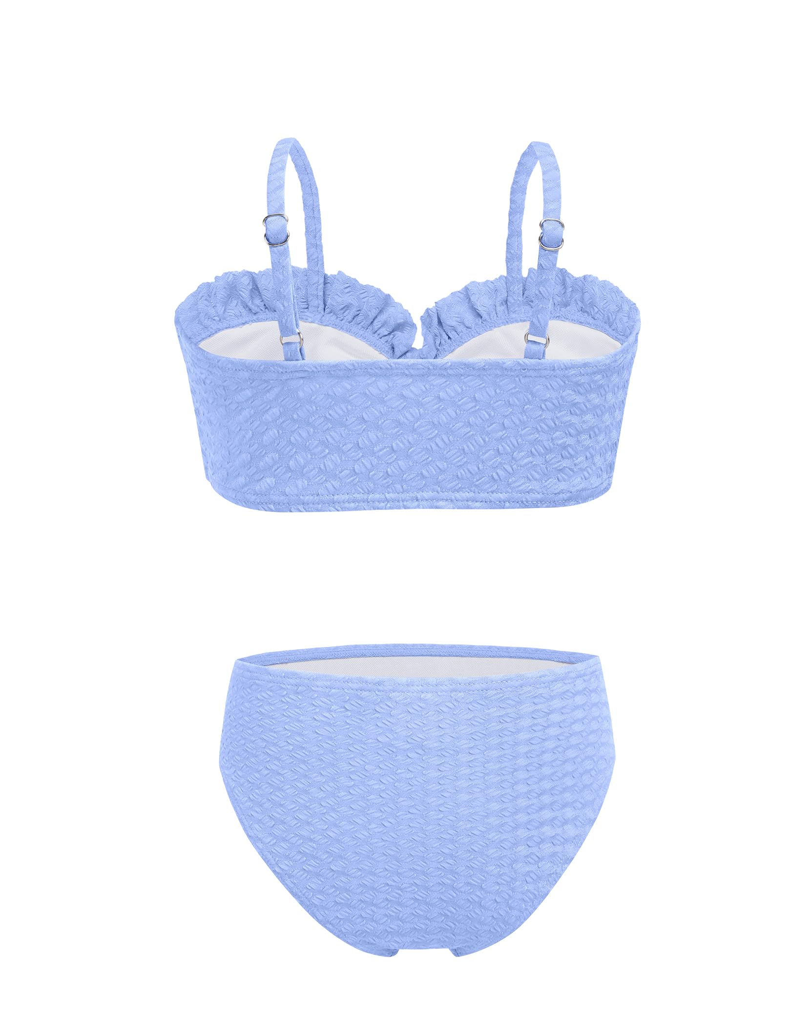 Arshiner Conjunto de Bikini 3 Piezas para Niñas Bañador de Playa Verano Top Shorts Falda 5-14 Años