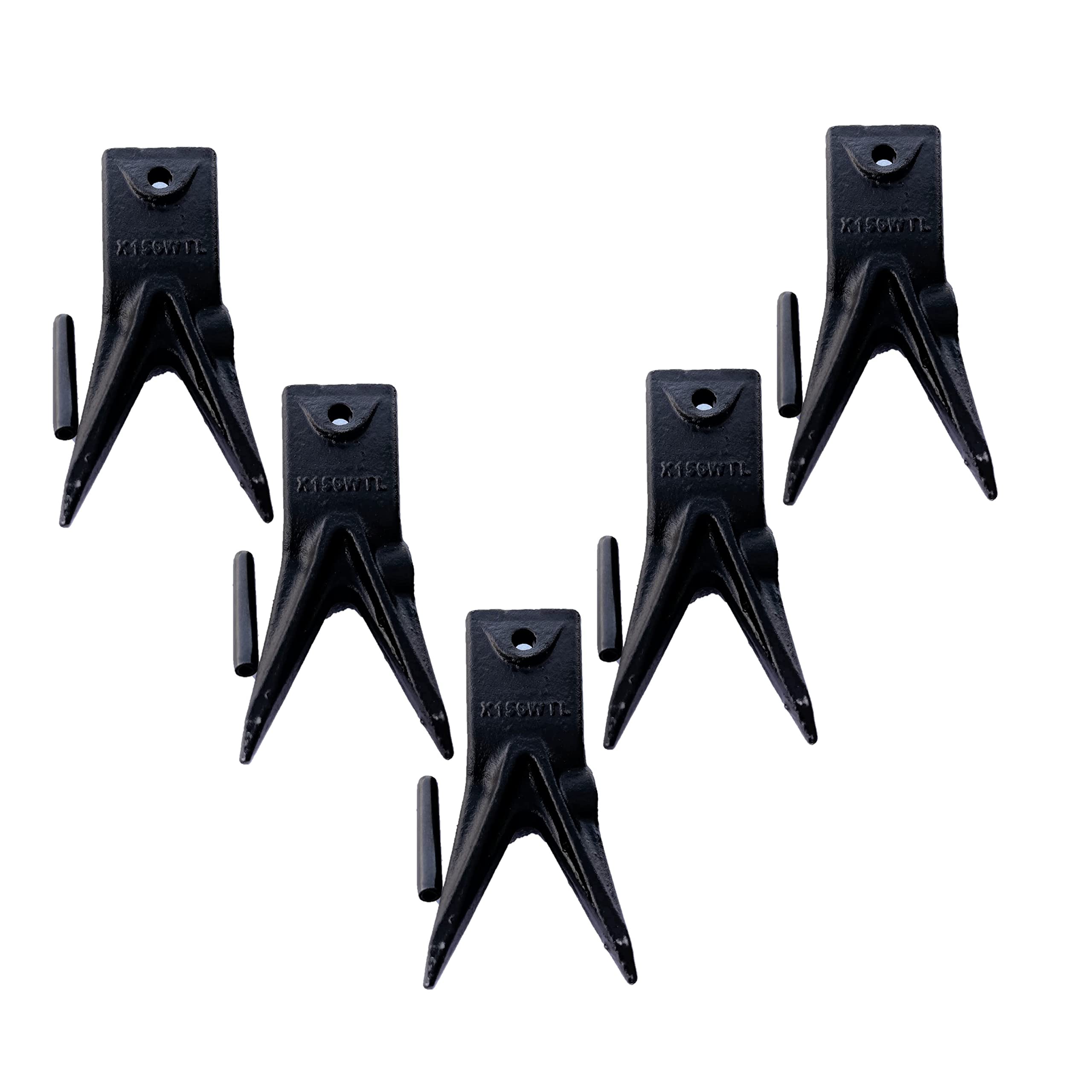 5pk X156WT X156WTL Rock Teeth FITS for Mini Excavator w/ Pins P156 PIN (Teeth X156WTL 5PK)
