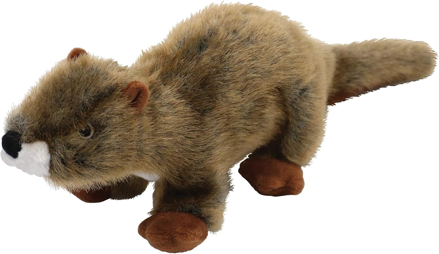 SmartPetLove Snuggle Puppy Tender-Tuffs Nature - Realistic Stuffed Dog Toy - Large Plush Brown Otter Tough Dog Toy with Puncture Resistant Squeaker