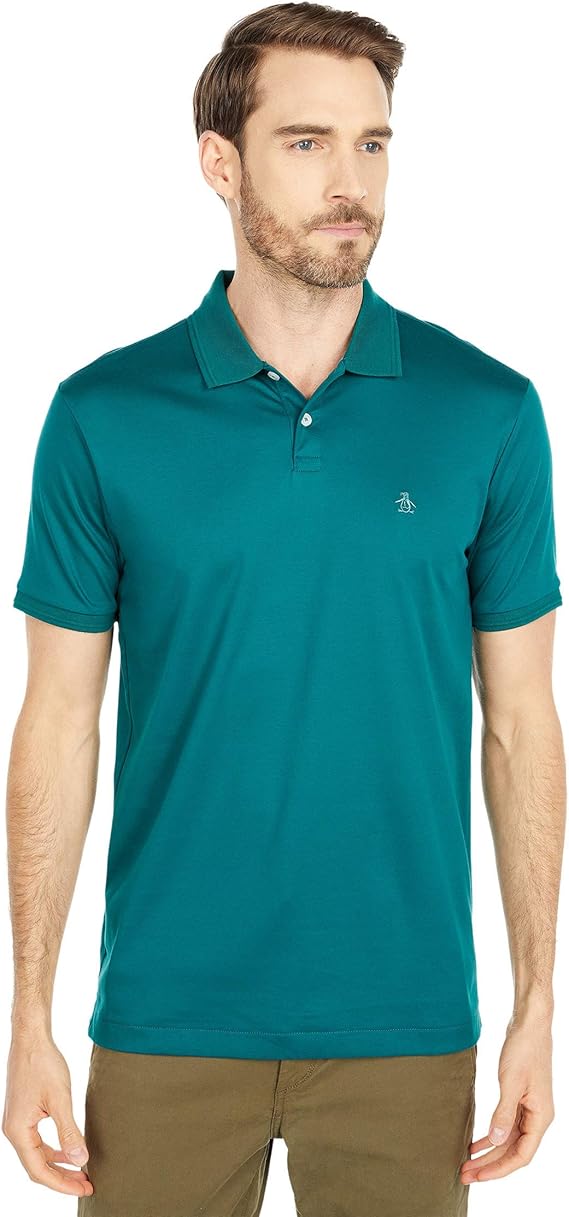 ORIGINAL PENGUIN Men's Interlock Daddy Short Sleeve Polo Shirt Amazon