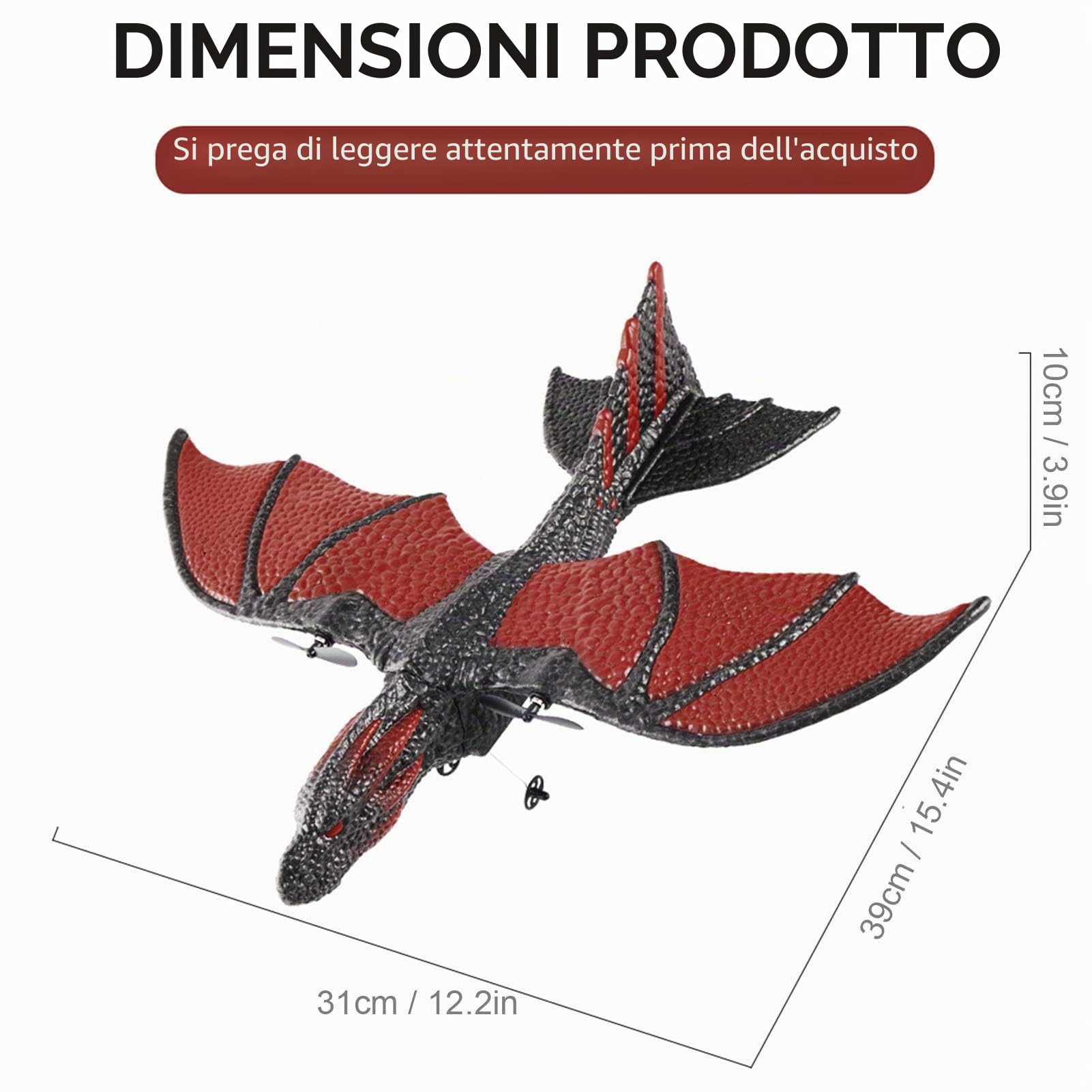 BuyWeek Aereo Telecomandato, Aereo RC da 2,4 GHz Modello di Telecomando Giocattolo per Aeroplano per Bambini