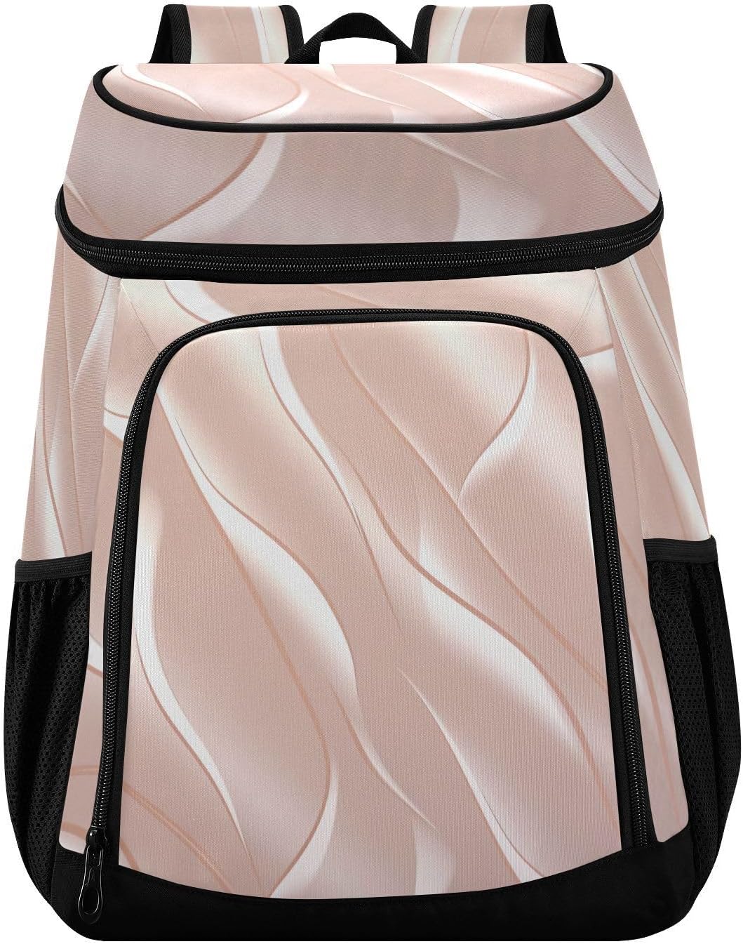 Golden Silk Cooler Backpack 36 Cans Leakproof Waterproof Backpack Cooler Bag Beach Accessories for Women and Men Travel Camping Fishing Backpack