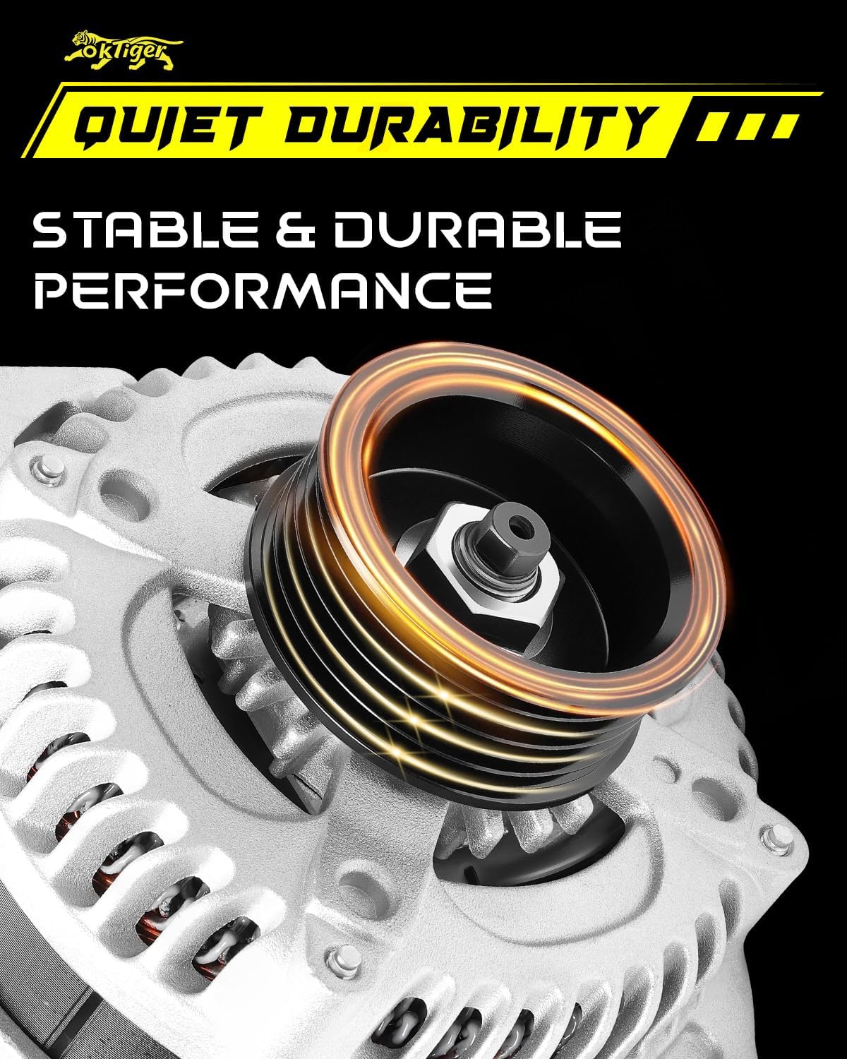 Oktiger Upgraded Alternator Compatible with Honda Pilot 2009-2011 Odyssey 2008-2010 for Ridgeline 2009-2011 3.5L, for Acura Mdx Rl Tl Tsx Zdx, 12V 130A Clockwise 6-Groove Pulley, OE 31100-RGW-A01