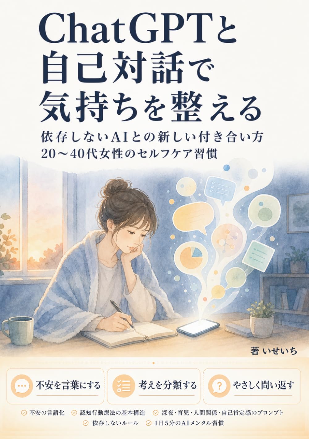 ChatGPTと自己対話で気持ちを整える: 依存しないAIとの新しい付き合い方 20〜40代女性のセルフケア習慣
