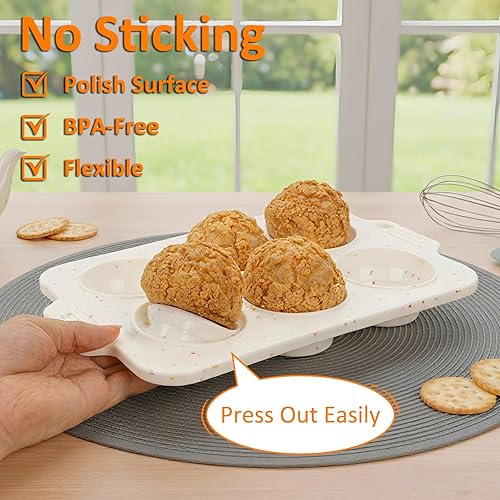 Miniatura 5 de Molde de silicona para magdalenas para hornear, molde plegable para magdalenas con marco reforzado de metal, moldes de silicona antiadherentes para