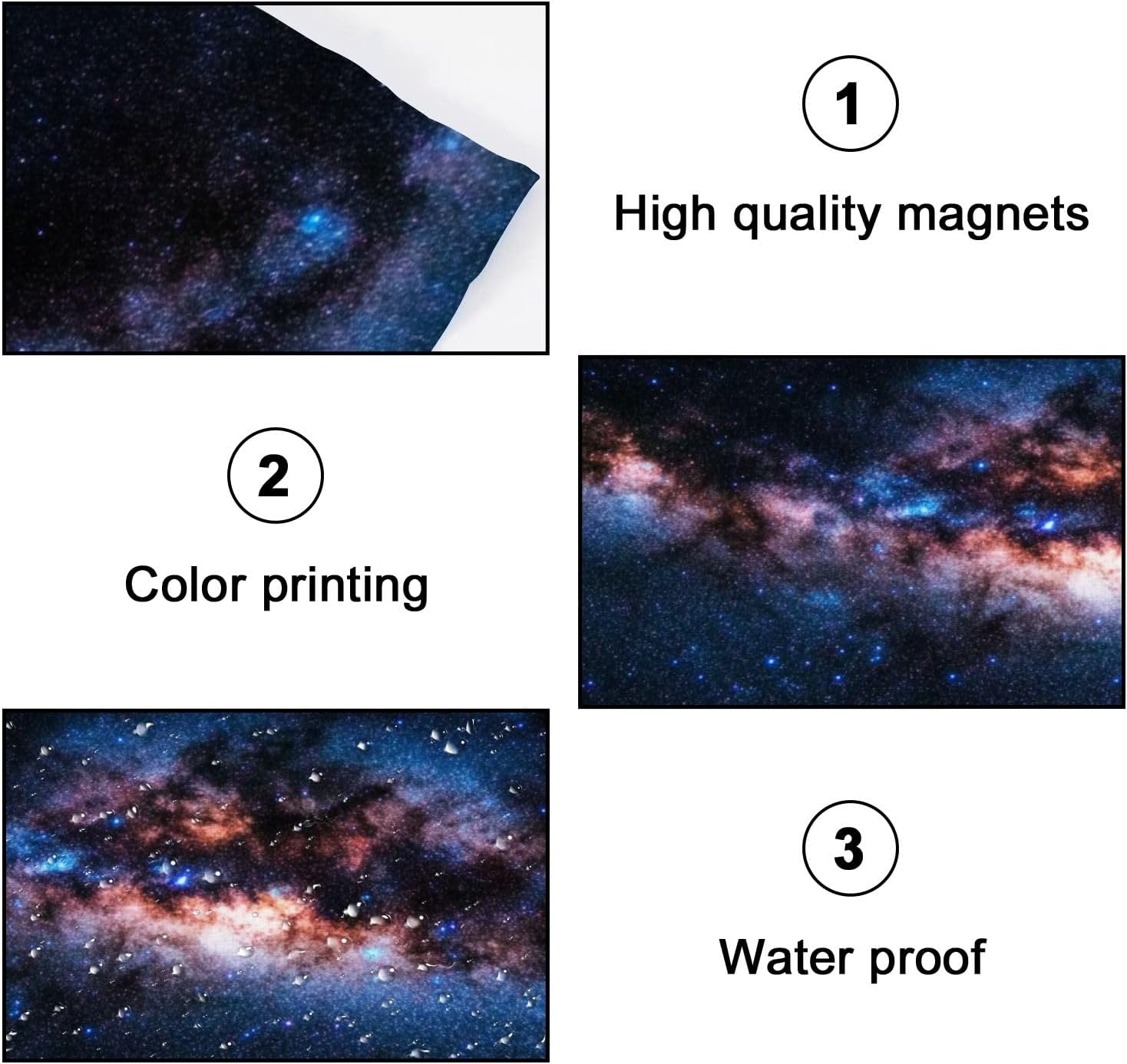 Fluorescent Light Covers for Ceiling Lights Space Milky Way Easy to Install Magnetic Light Filter for Classroom Office Hospitals School Home Decor