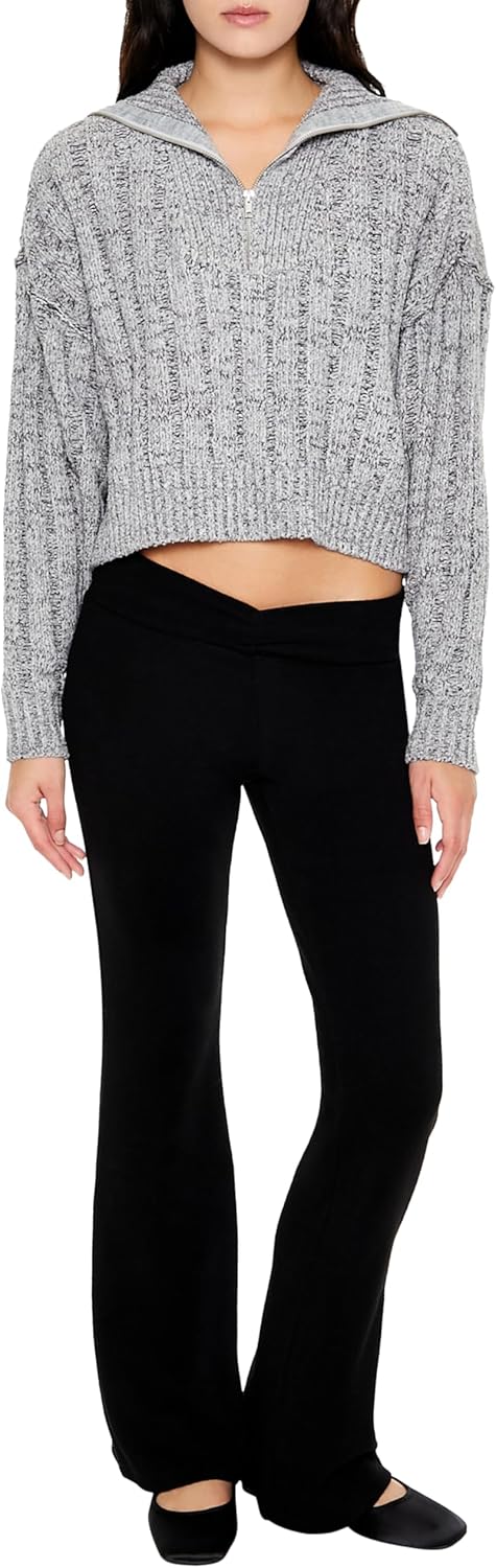 Forever 21 womens Ribbed Half-zip Sweater - Image 2