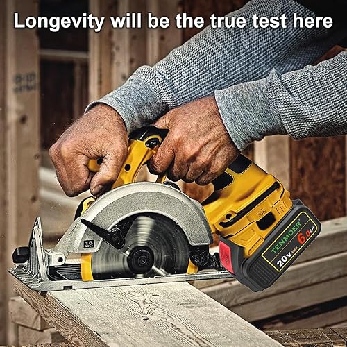 Miniatura 4 de TENMOER Paquete de 2 baterías de repuesto de 6.0 AH compatibles con Dewalt de 20 V para herramientas inalámbricas DCB203 DCB204 DCB206 de 20 V (no