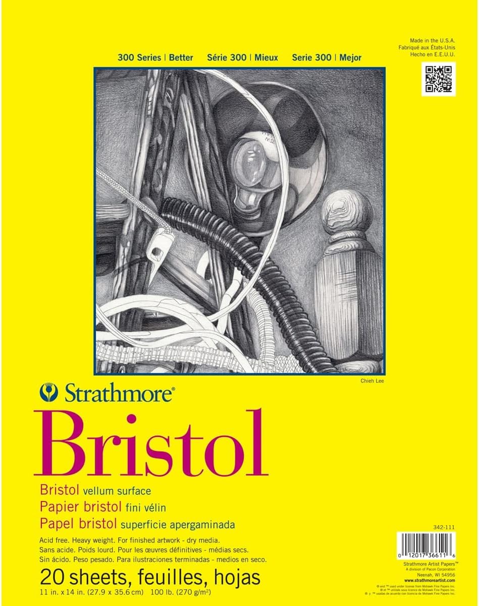 Strathmore 300 Series Bristol Vellum Pad, 12 Pack