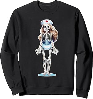 Funny Halloween Nurse Night Shift Life Hospital Team Goth Sweatshirt