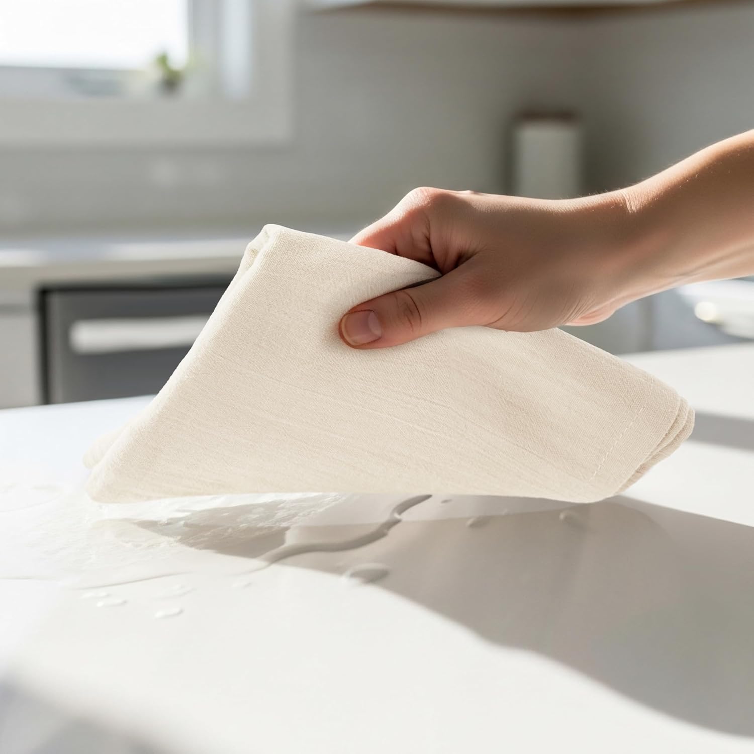 Utopia Kitchen Natural Flour Sack Towels [12 Pack - 28 x 28 Inch] 100% Cotton Tea Towels for Cleaning & Drying - Highly Absorbent Kitchen Dish Cloth - Image 6