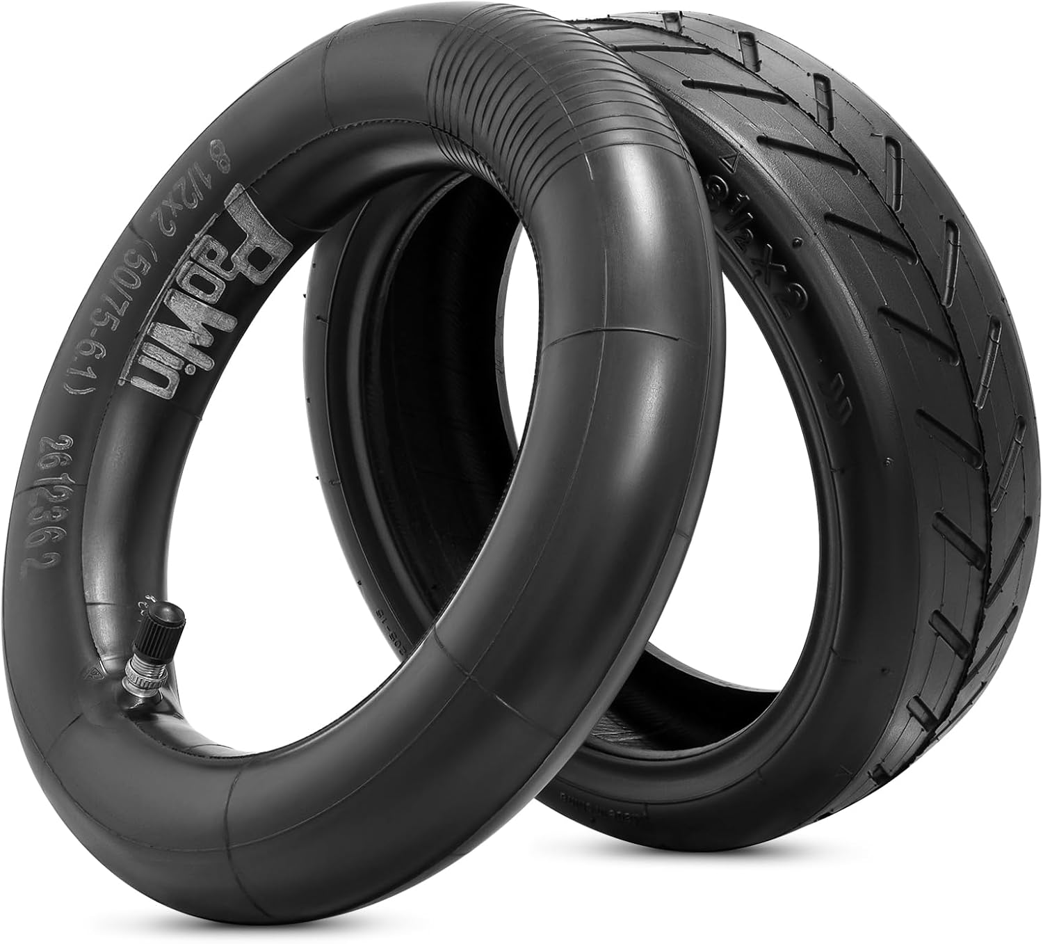 8.5x2.0 Inches Electric Scooter Tires and 50/75-6.1 Heavy Duty Inner Tubes TR4A Straight Valve Compatible with 8 1/2X2 8.5 x 2.0 Gotrax Gxl V2/Xiaomi M365 Electric Scooter Tire and Inner Tubes