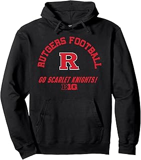 Rutgers Scarlet Knights Big 10 Football Black Pullover Hoodie