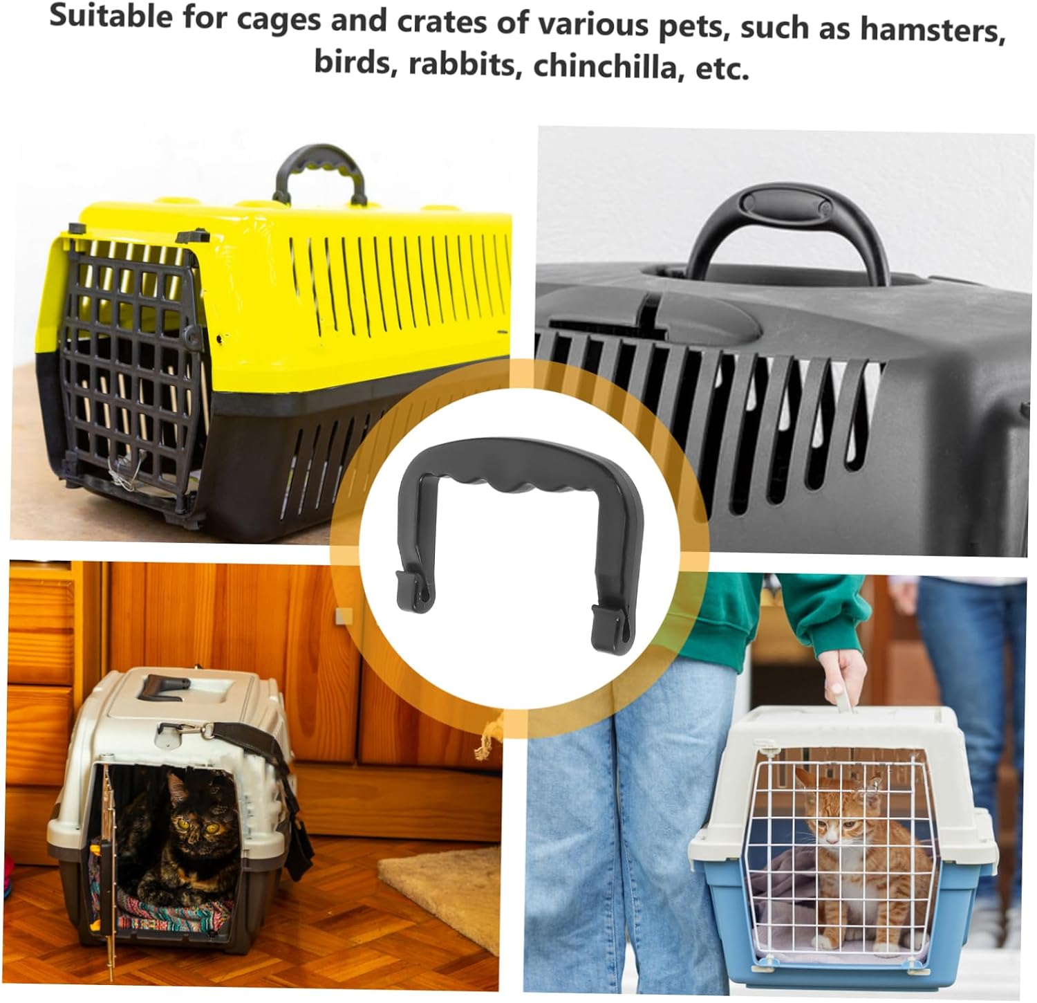 4pcs Plastic Cage Replacement Handles for Dog Crates and Cages