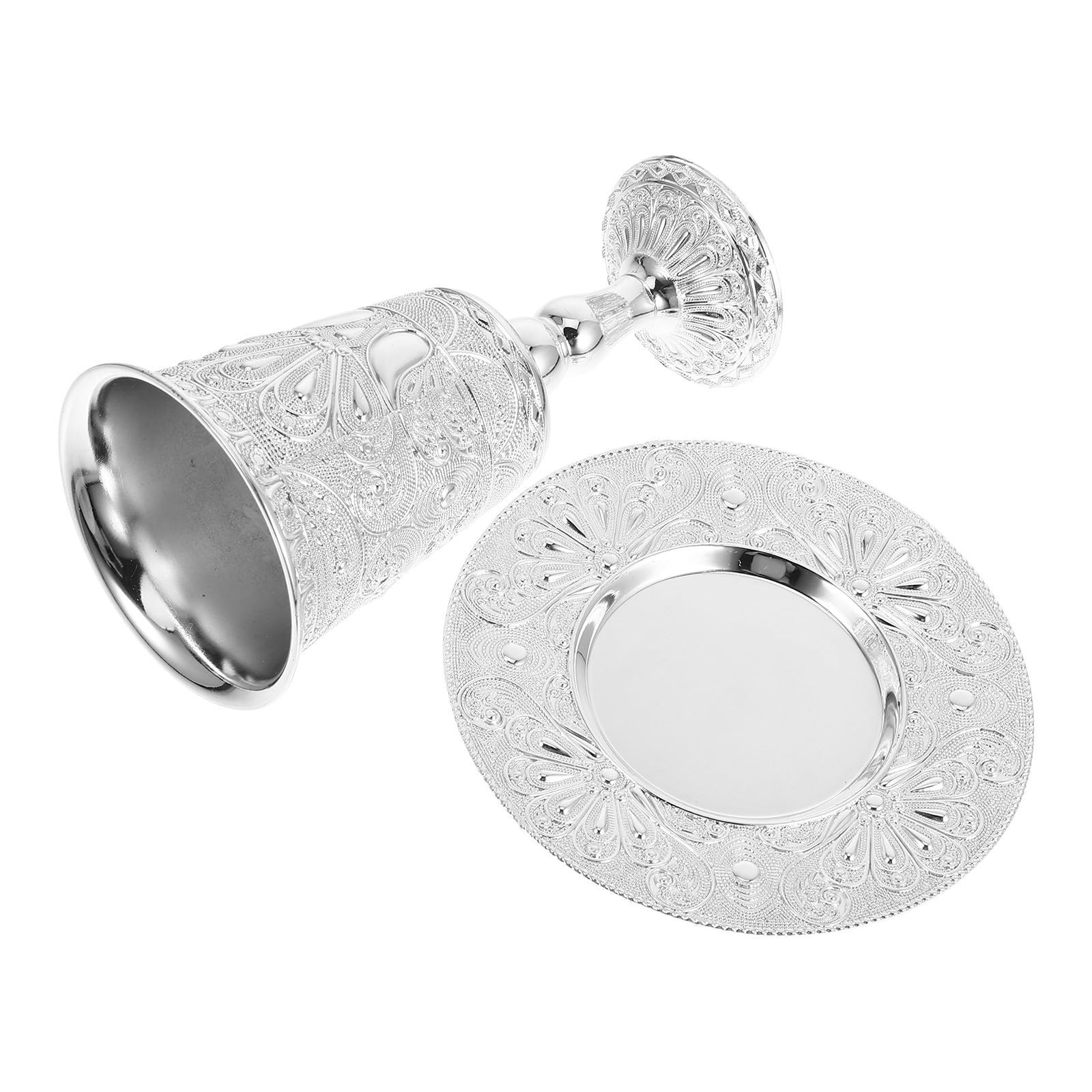 Coupe à vin de Shabbat facile à nettoyer en alliage zinc argenté durable