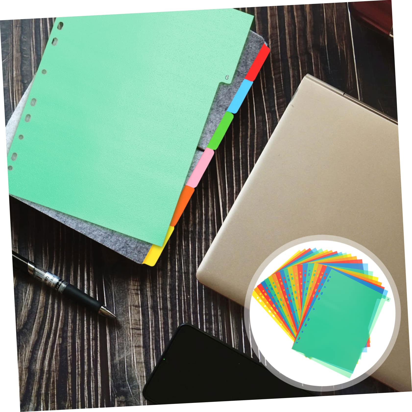 Amazon | LALAFINA 20シーツ枚入りファイル管理索引ページプラスチック