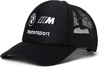 PUMA Unisex BMW M Motorsport Trucker Cap, Black AH25, One Size