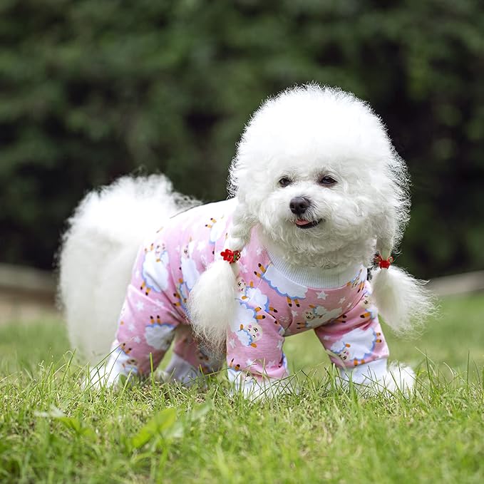 Pijama Navideño para Perros Pequeños y Medianos Rosa miniatura 3