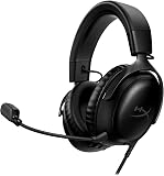 HyperX 727A8AA Cloud III – Wired Gaming Headset, PC, PS5, Xbox Series X|S, Angled 53mm Drivers, DTS, Memory Foam, Durable Frame, Ultra-Clear 10mm Mic, USB-C, USB-A, 3.5mm, Black - 1
